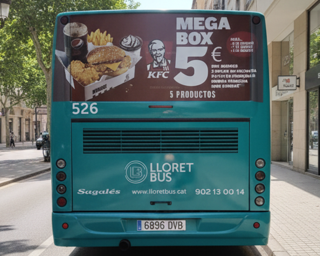 Publicitat en autobús urbà a Lloret de Mar amb campanya exterior en circulació gestionat per MC Urban